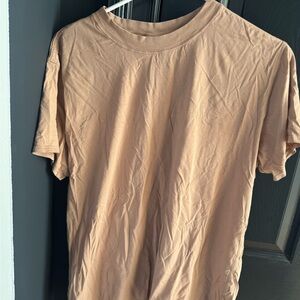 lululemon all yours Tan Short Sleeve Tee size 8